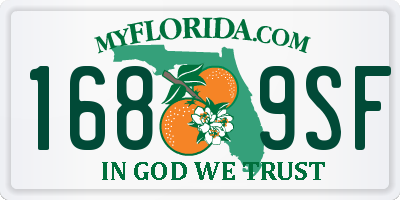 FL license plate 1689SF