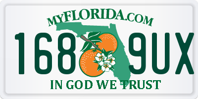 FL license plate 1689UX