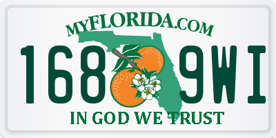 FL license plate 1689WI