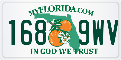 FL license plate 1689WV
