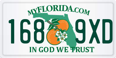 FL license plate 1689XD