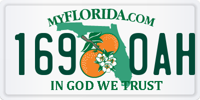 FL license plate 1690AH