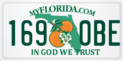 FL license plate 1690BE