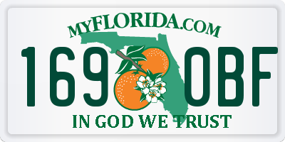 FL license plate 1690BF