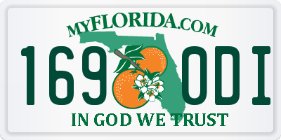 FL license plate 1690DI