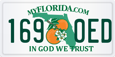 FL license plate 1690ED