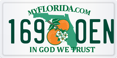 FL license plate 1690EN