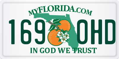 FL license plate 1690HD