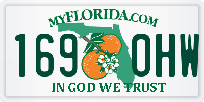 FL license plate 1690HW
