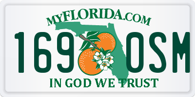 FL license plate 1690SM