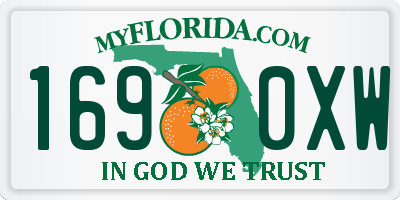 FL license plate 1690XW
