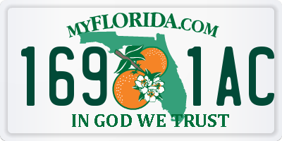 FL license plate 1691AC