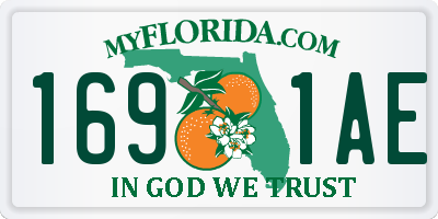 FL license plate 1691AE