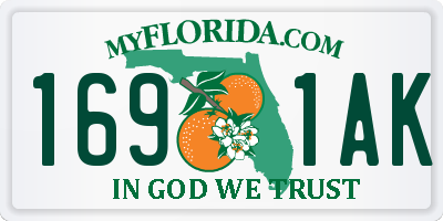 FL license plate 1691AK