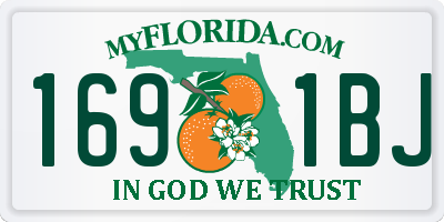FL license plate 1691BJ