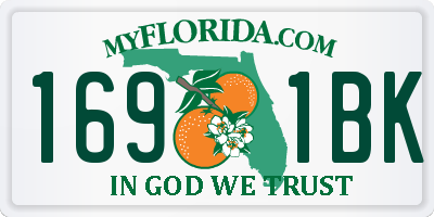 FL license plate 1691BK