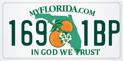 FL license plate 1691BP