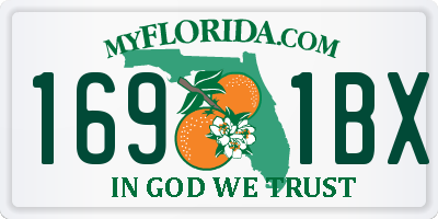 FL license plate 1691BX