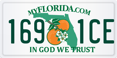FL license plate 1691CE