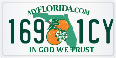 FL license plate 1691CY