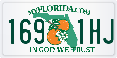 FL license plate 1691HJ