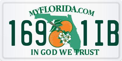 FL license plate 1691IB