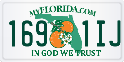 FL license plate 1691IJ