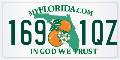 FL license plate 1691QZ