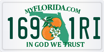 FL license plate 1691RI