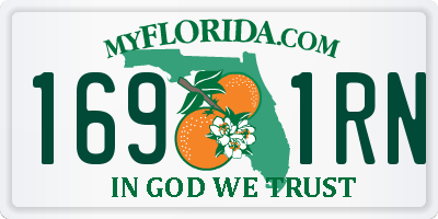 FL license plate 1691RN