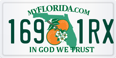 FL license plate 1691RX