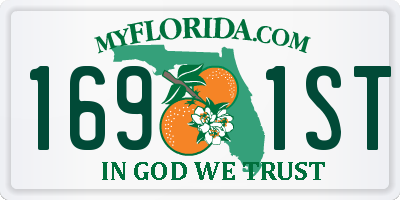 FL license plate 1691ST