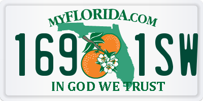 FL license plate 1691SW