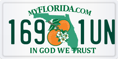 FL license plate 1691UN