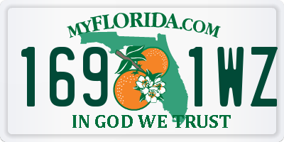 FL license plate 1691WZ