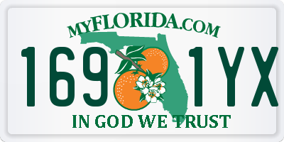 FL license plate 1691YX