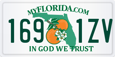 FL license plate 1691ZV
