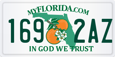 FL license plate 1692AZ
