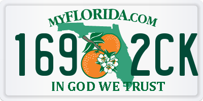 FL license plate 1692CK
