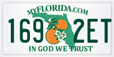FL license plate 1692ET
