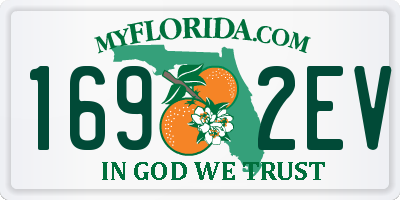 FL license plate 1692EV