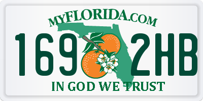FL license plate 1692HB