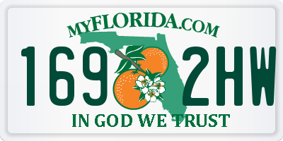 FL license plate 1692HW