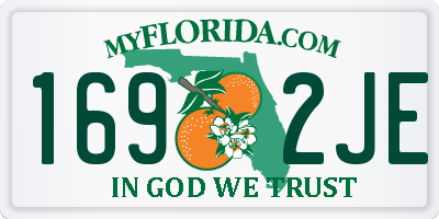 FL license plate 1692JE