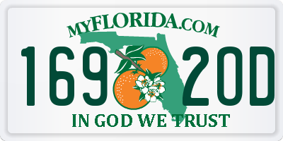 FL license plate 1692OD