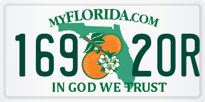 FL license plate 1692OR