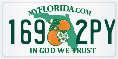 FL license plate 1692PY