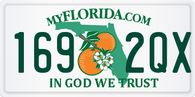 FL license plate 1692QX