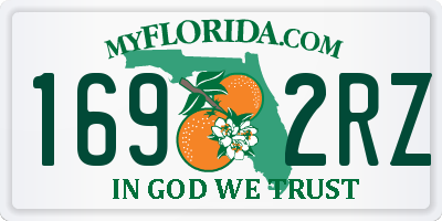 FL license plate 1692RZ