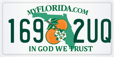 FL license plate 1692UQ